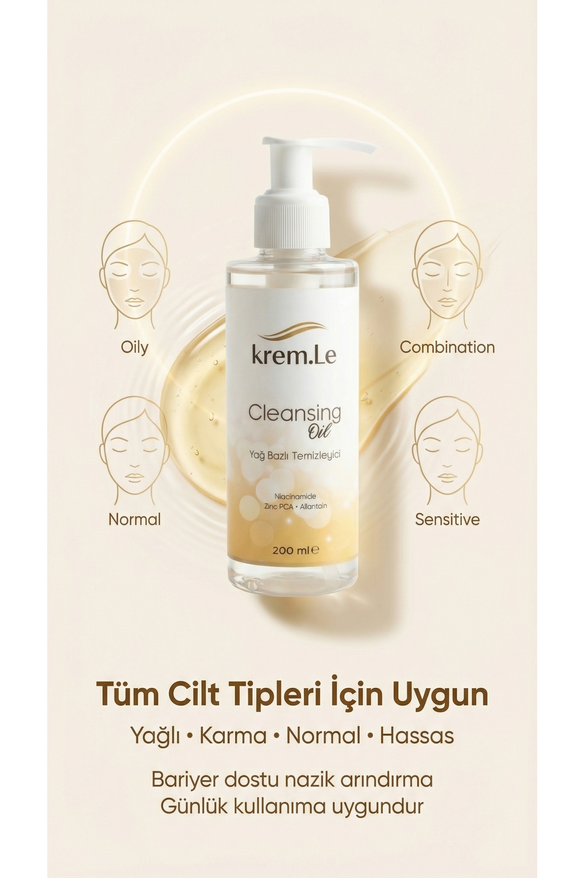 CLEANSİNG OİL 200 ml – Makyaj ve Güneş Kremi Temizleme Yağı, Yağ Bazlı Yüz Temizleyici — 004 — تصویر 7 از 9