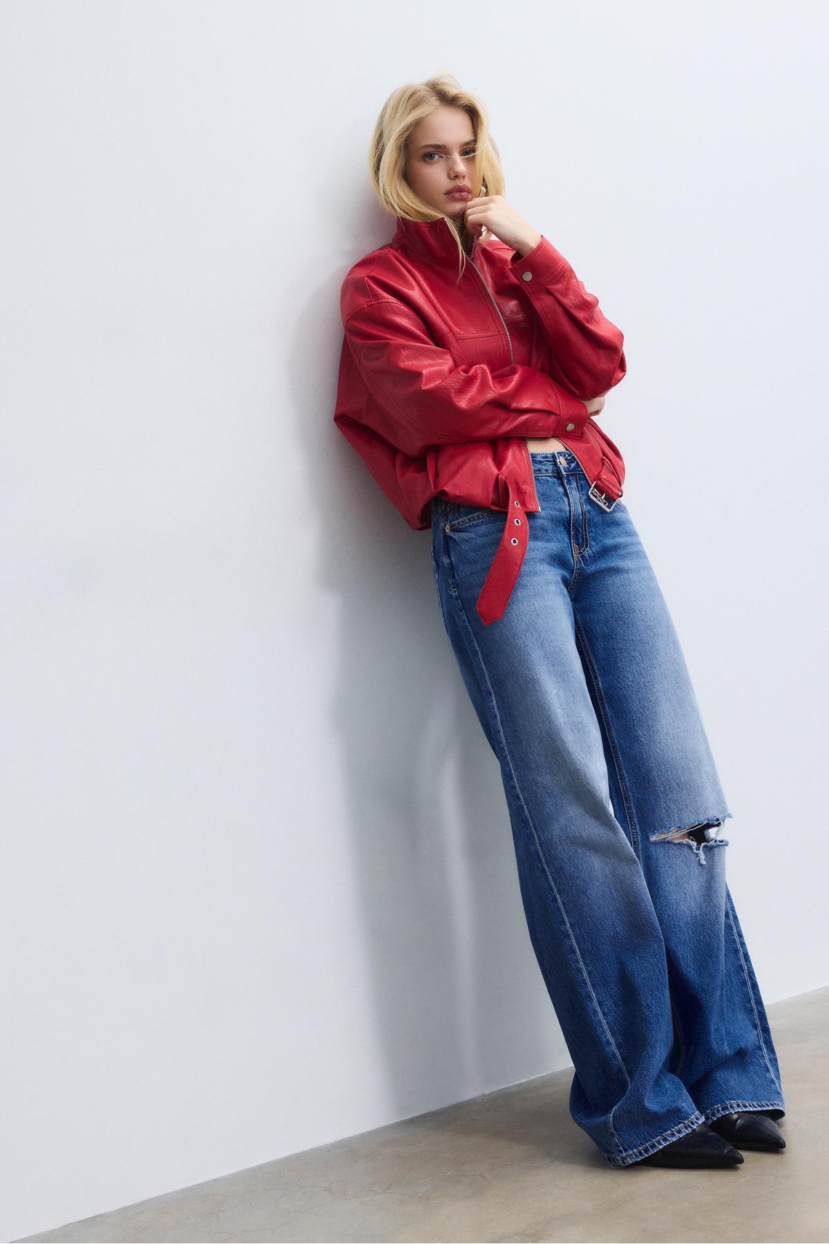 Stradivarius  D91 low wide-leg jeans - Görsel 2