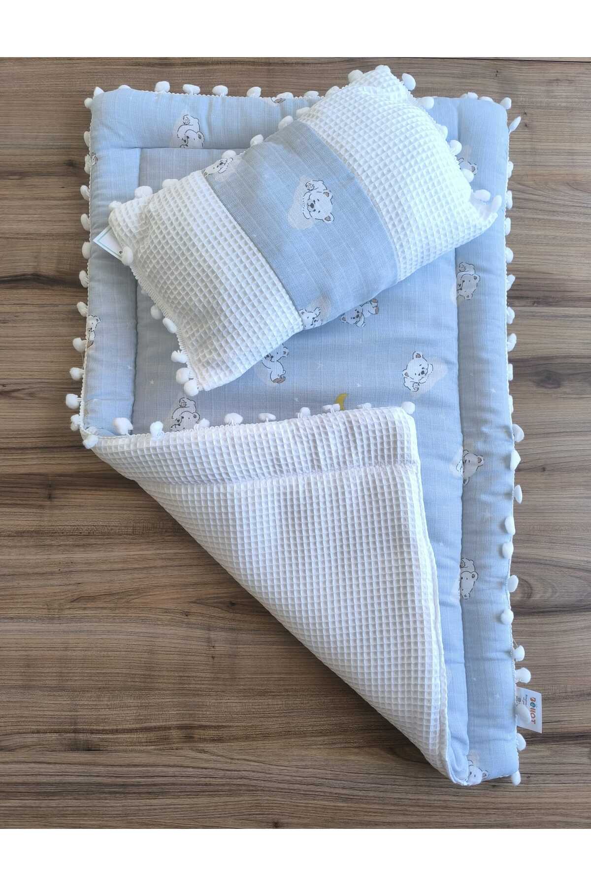 BELLOT Laura Baby Ponponlu Alt Açma Minderi fotoğrafı 6 (önizleme)