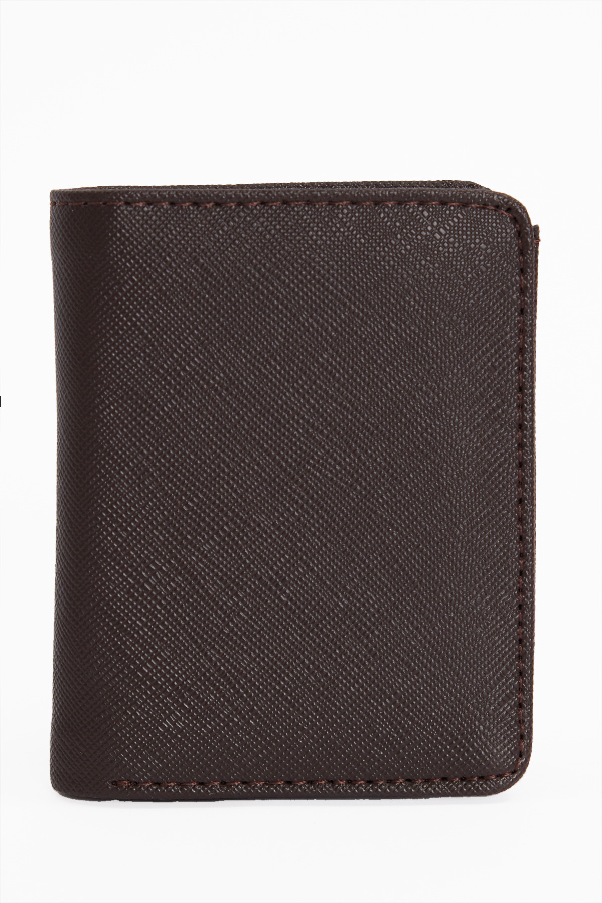 Men's Brown Textured Card Holder Wallet