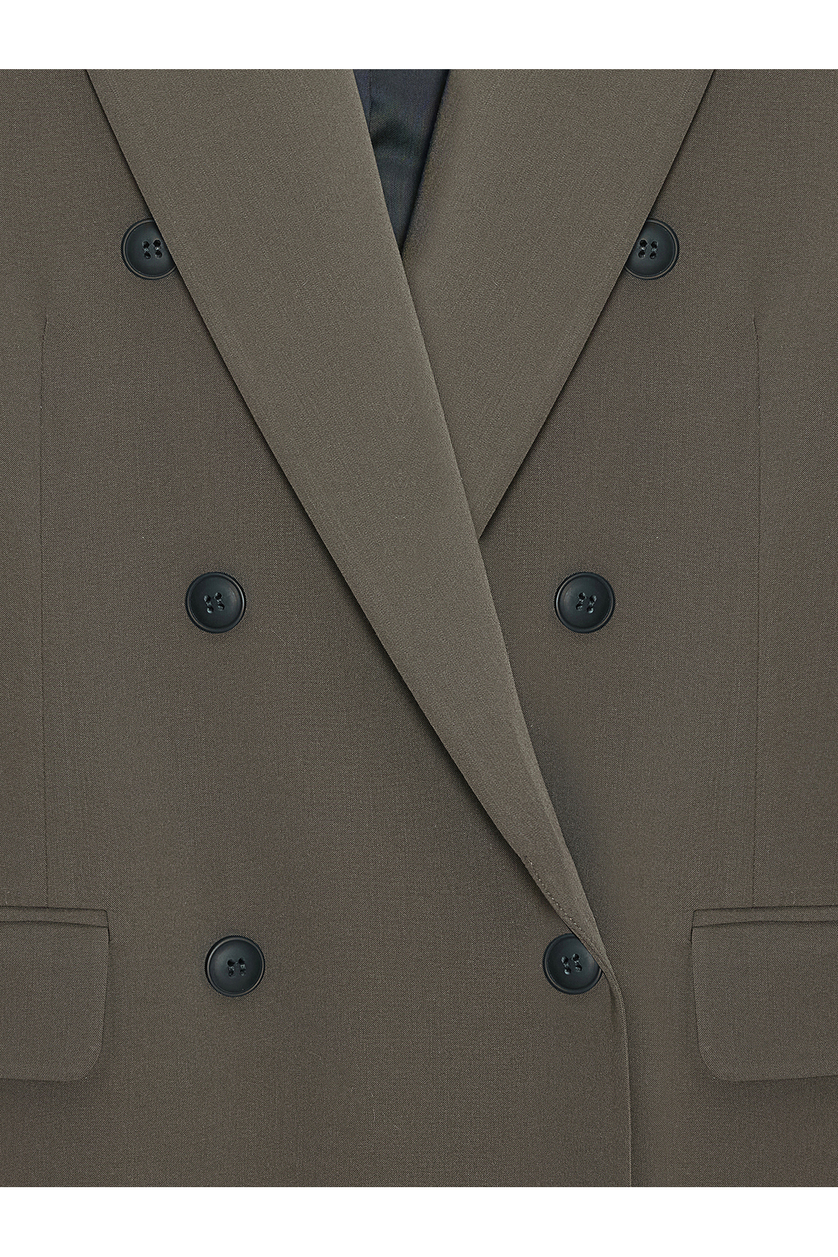 Dilvin 60784 Kruvaze Blazer Ceket-Haki görsel 7