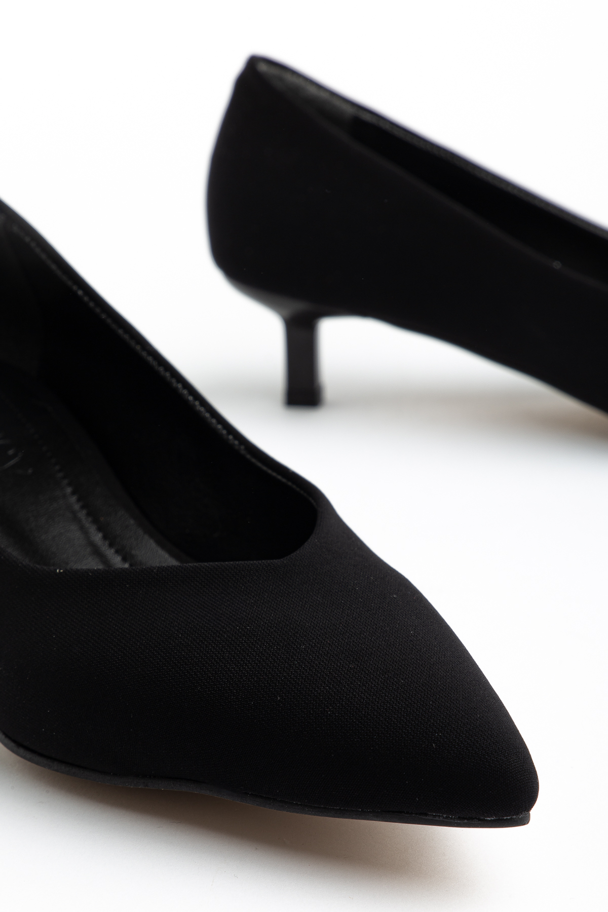 Elosy  HUUN SİYAH SATEN KISA TOPUKLU AYAKKABI - Görsel 3