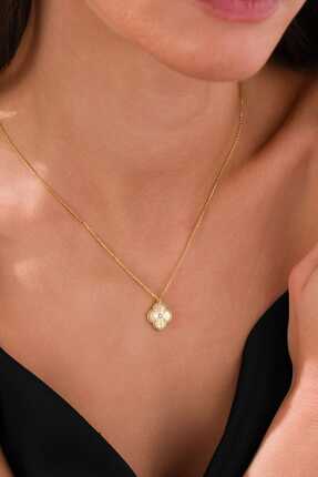 AcestesDesign 925 Ayar Gümüş Şans Model Lazer İşlemeli Yonca Kolye