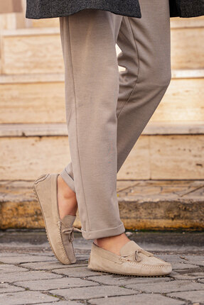 PANORAMA Makosen Dikişli Hakiki Deri Erkek Babet