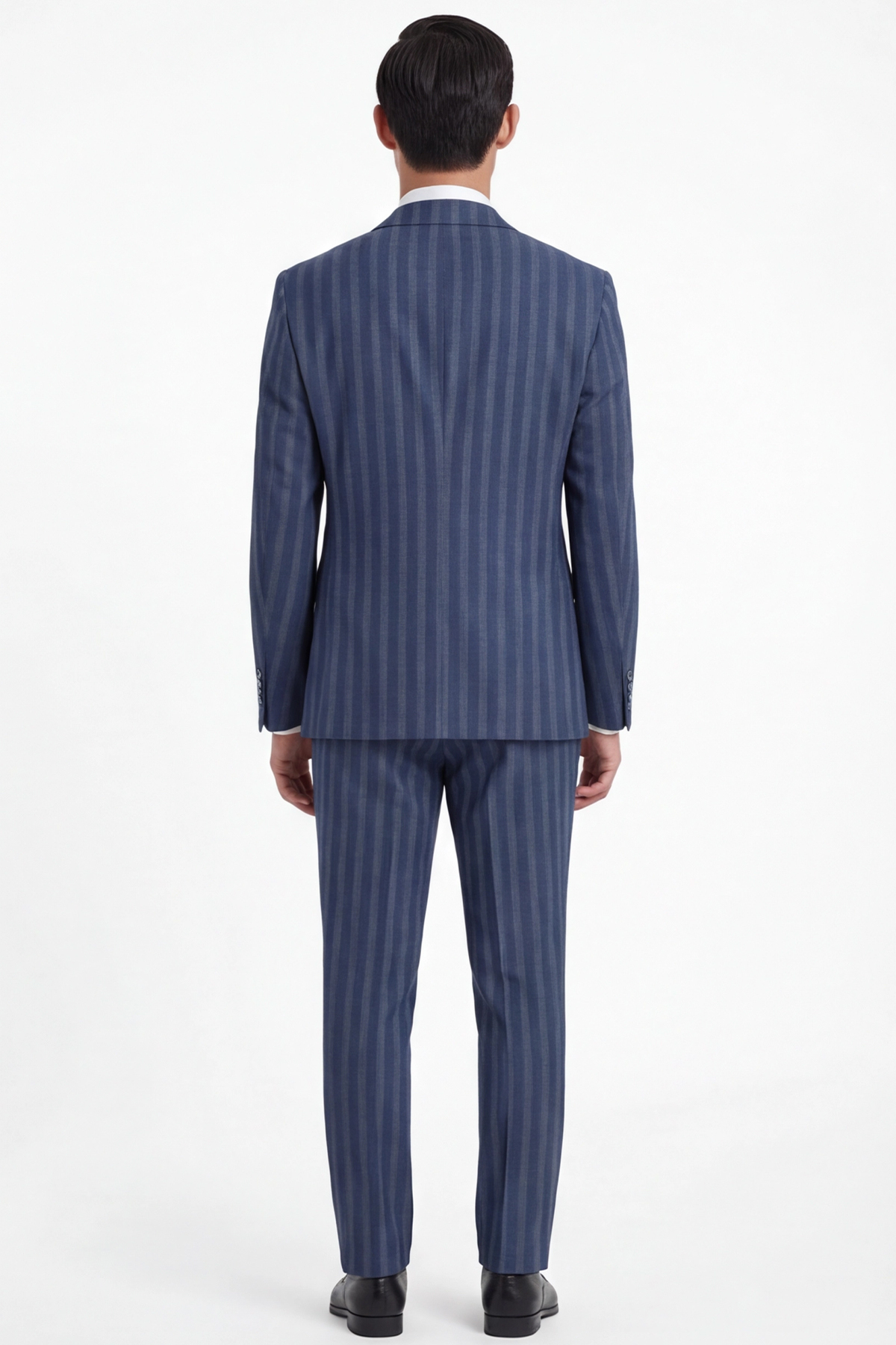 Giotelli  Erkek Viskon Karışımlı 8 Drop Klasik Lacivert Yelekli Takım Elbise - Görsel 3