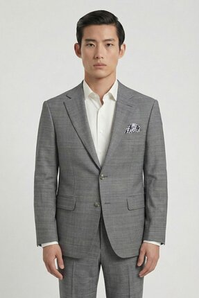 Giotelli Erkek Viskon Karışımlı 5 Drop Klasik Antrasit Takım Elbise