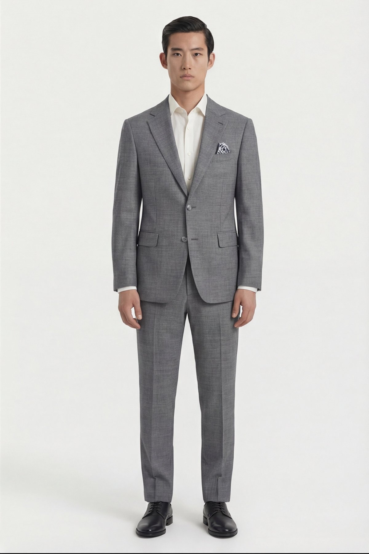 Giotelli  Erkek Viskon Karışımlı 5 Drop Klasik Antrasit Takım Elbise - Görsel 2