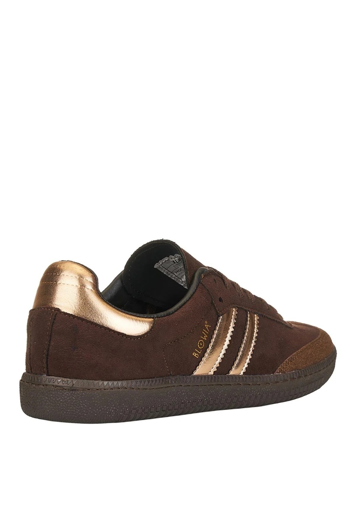 BLOWİA  Kadın Sneaker Süet Ayakkabı Kahverengi Rose Gold Detaylı Günlük Spor Ayakkabı - Görsel 6