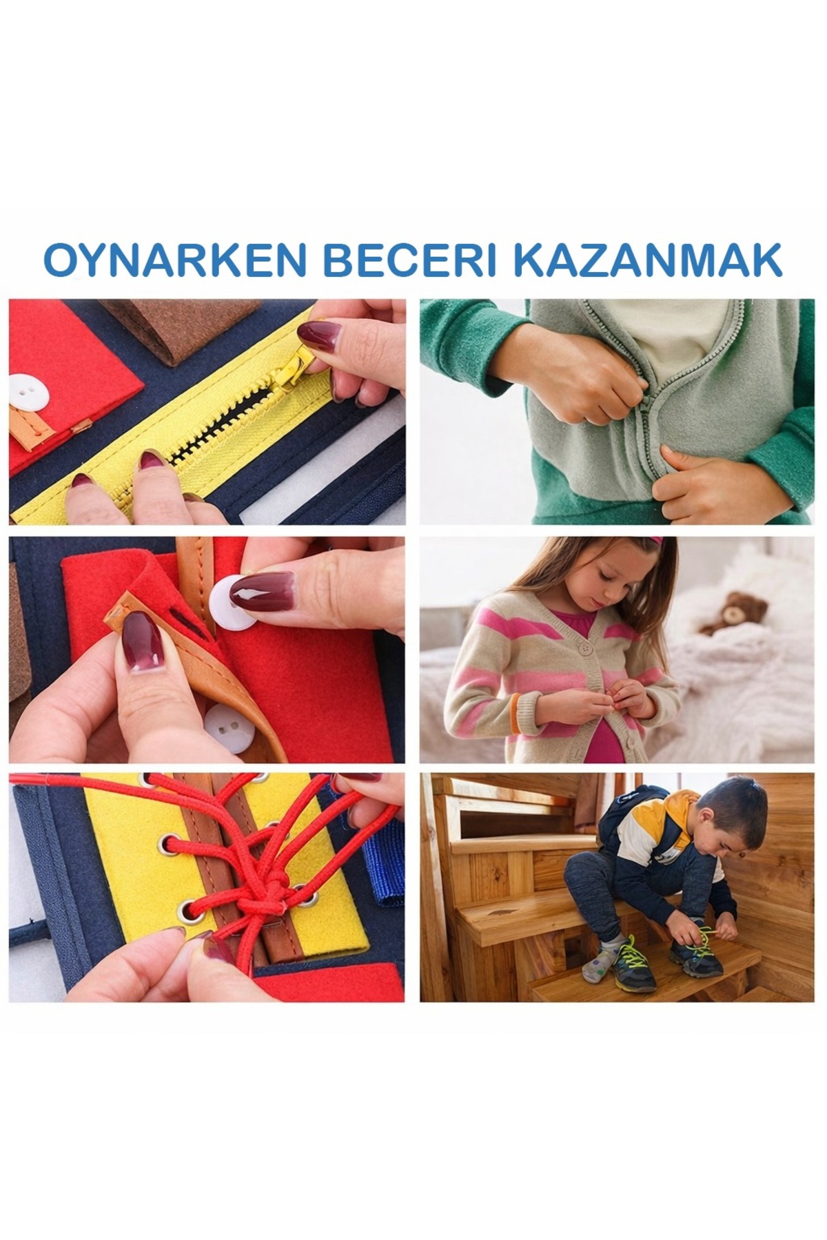Montessori Keçe Aktivite Çantası - Yerli Üretim fotoğrafı 3 (önizleme)