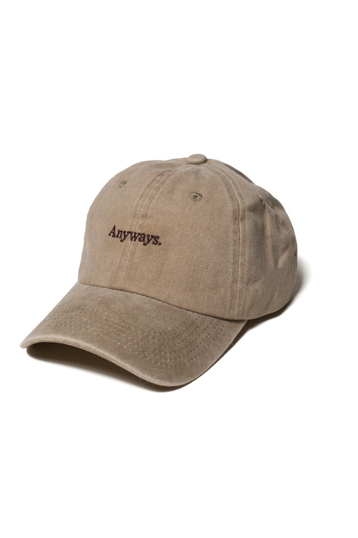 Nome Studio Yazı Nakışlı Bej Şapka Anyways Minimal Streetwear ve Kahve Yazı Nakışlı Pamuklu Şapka görsel 2