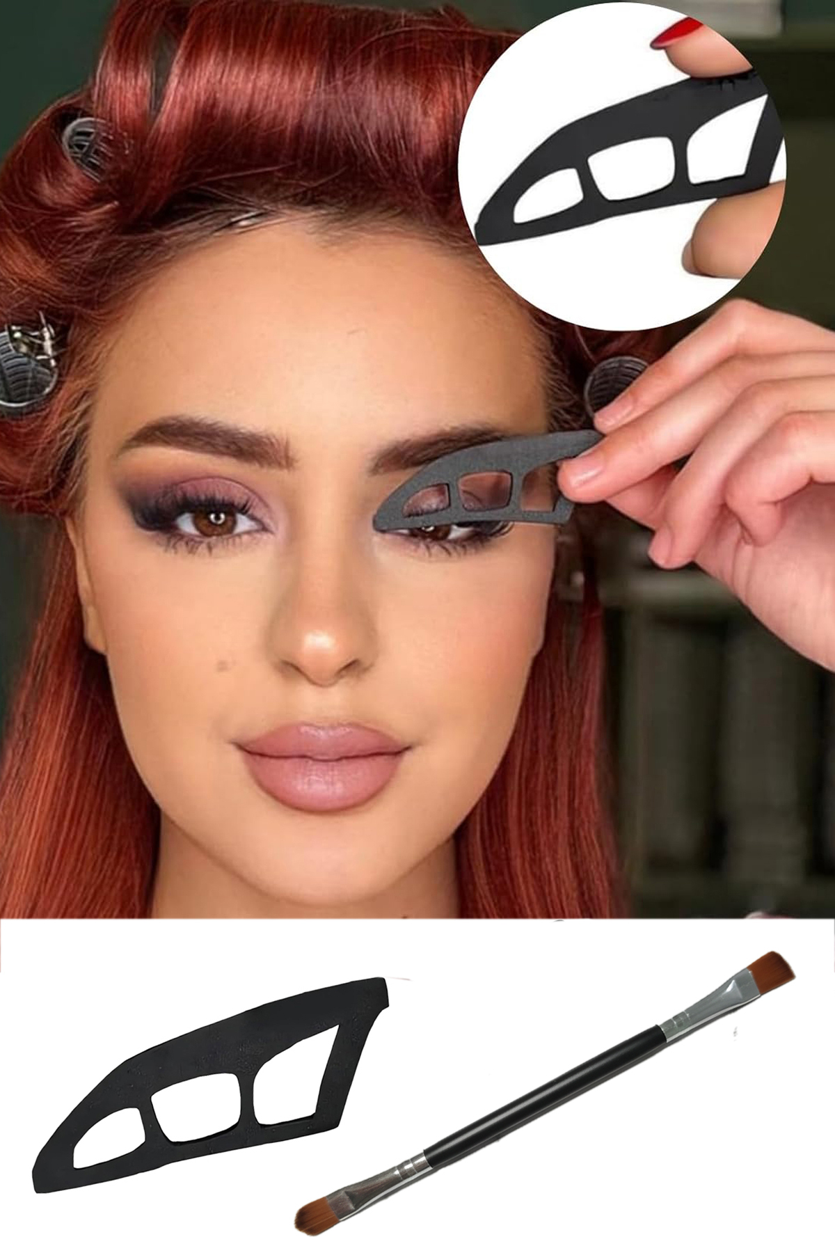 Göz Makyaj Asistanı Profesyonel Özel Far Fırçası Eyeliner Göz Farı Araçları, Göz Makyaj Şablonu — GÖZSET01 — تصویر 7 از 7