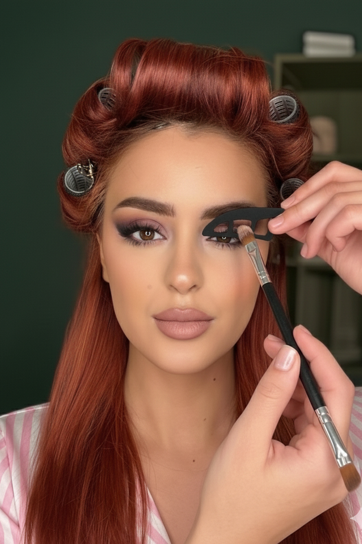 Göz Makyaj Asistanı Profesyonel Özel Far Fırçası Eyeliner Göz Farı Araçları, Göz Makyaj Şablonu — GÖZSET01 — تصویر 6 از 7