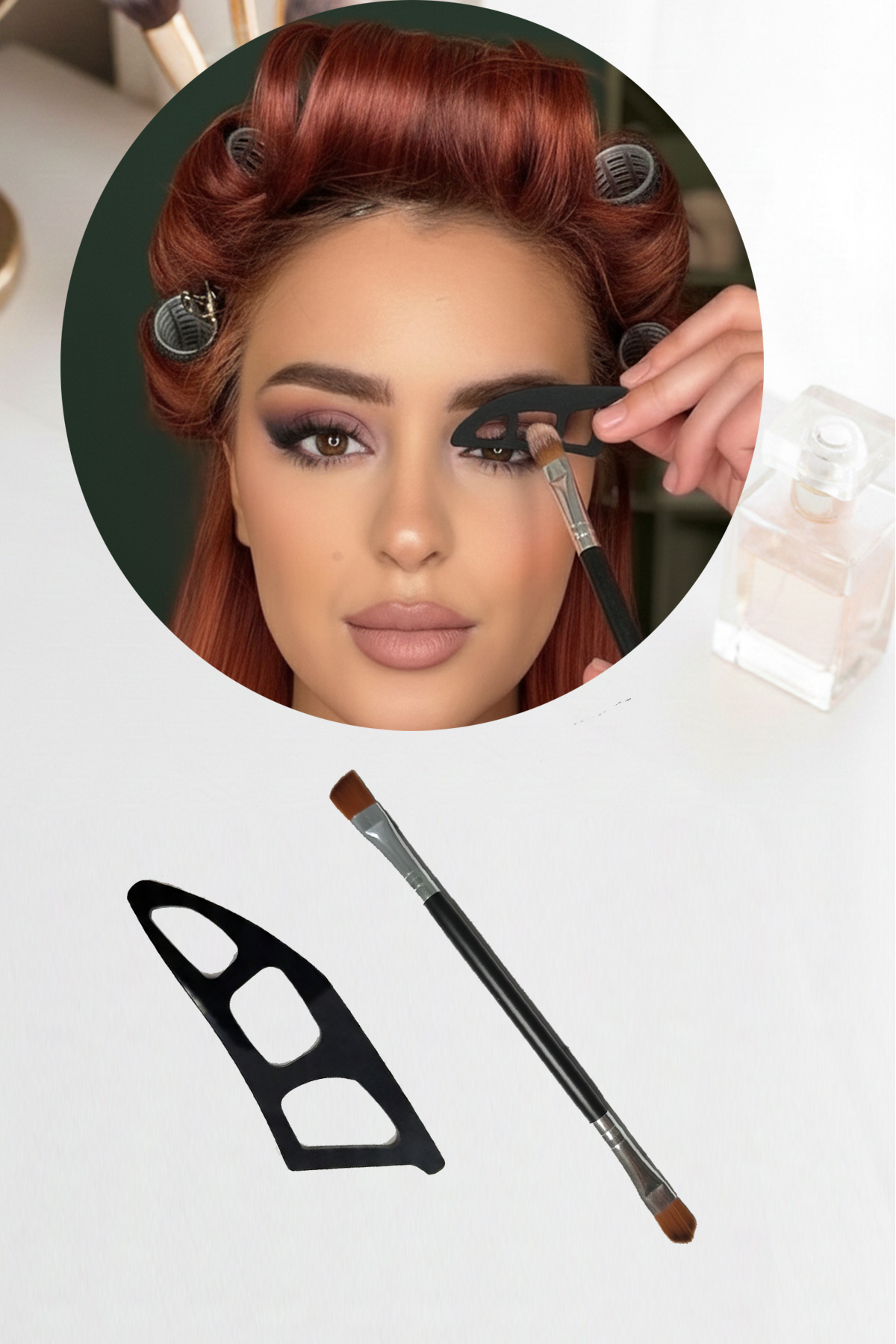 Göz Makyaj Asistanı Profesyonel Özel Far Fırçası Eyeliner Göz Farı Araçları, Göz Makyaj Şablonu — GÖZSET01 — تصویر 3 از 7