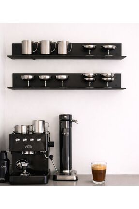 StaalHuis DKP Mat Siyah Çelik Duvar Rafı - 80x20 - Endüstriyel Metal Raf