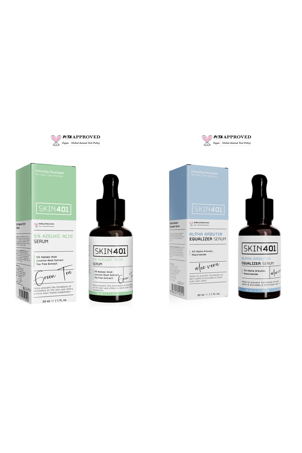 Skin401 Aydınlatma ve Parlaklık Etkili Leke Karşıtı Serum Set — Skin401-184