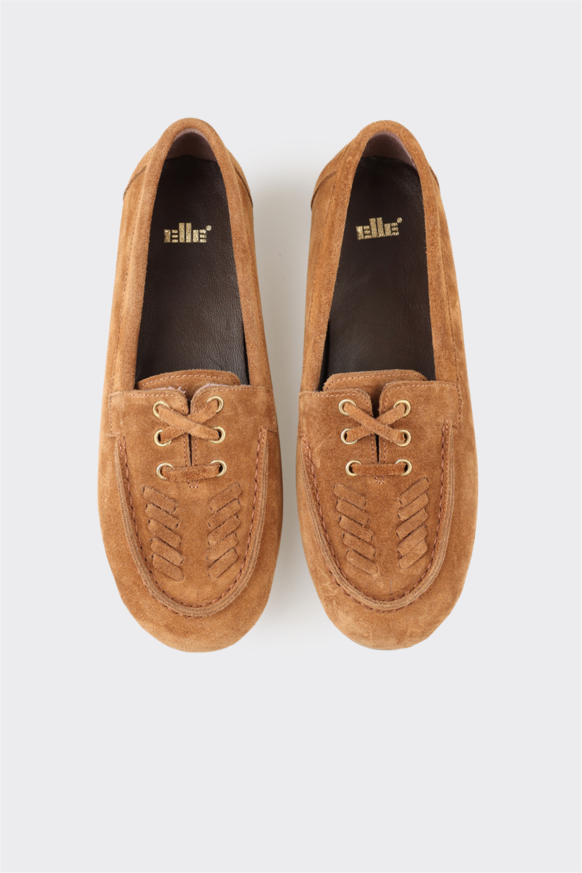 Elle Shoes Taba Deri Kadın Günlük Ayakkabı görsel 4
