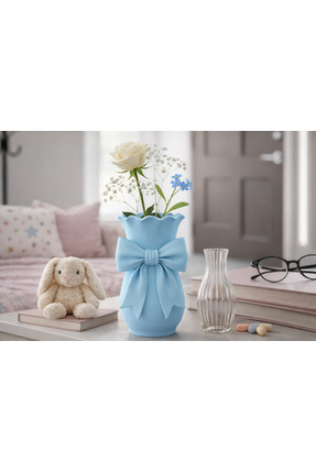 MİR STORE Fiyonk Detaylı Dekoratif Vazo