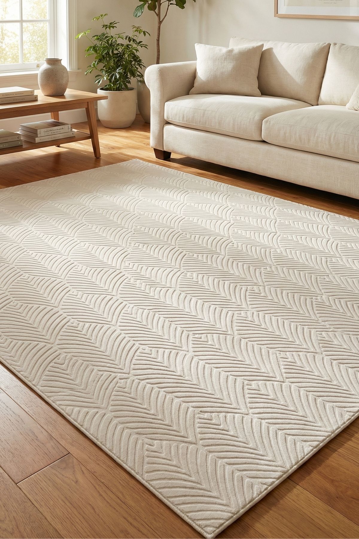 Lexus White Premium Carpet & Runner | Special Anti-Slip Base • Washable • Anti-Dust • Modern