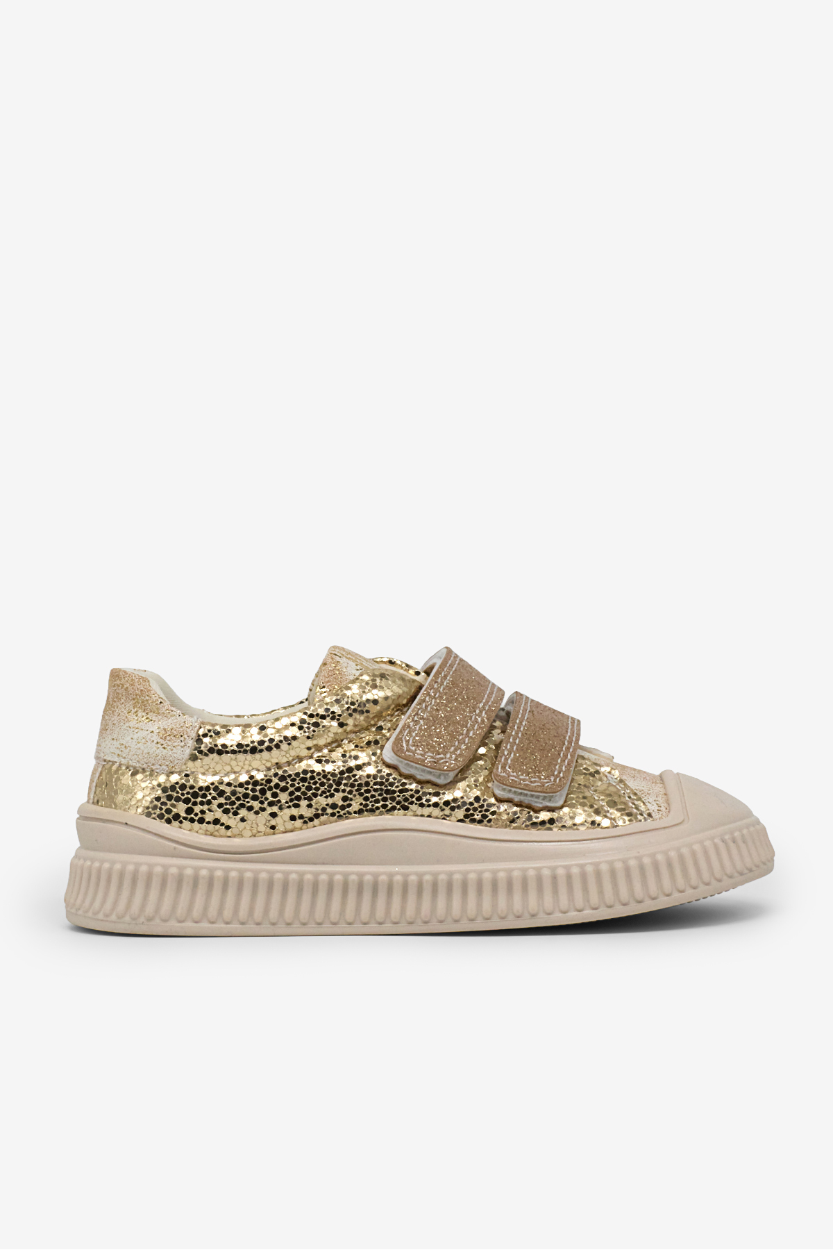 Tonny Black Çocuk Unisex Altın Çocuk Sim Detaylı Cırtlı Rahat Kalıp Sneaker