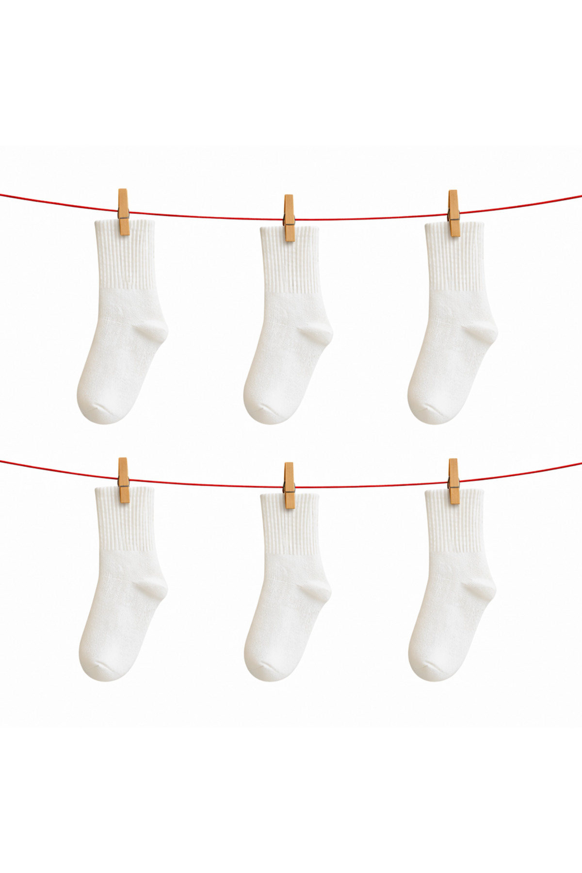 SOLDE 6 Pairs White Plain Tennis Socks Unisex Cotton Sports Socks Women Men π€π§¦