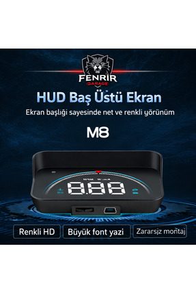 Fenrir Garage Cama Yansıyan Araç Hız Göstergesi ve Alarmı Head Up Display
