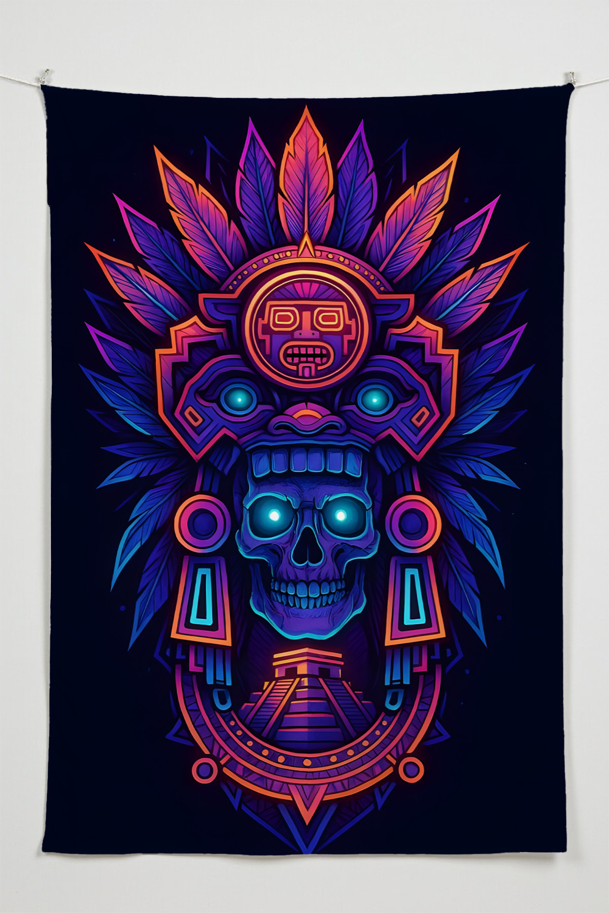 Aztec Protective Totem – Anime Movie CharacterThemed Quality Fabric, Room Decor Tapestry Tapestry Tapestry Tapestry