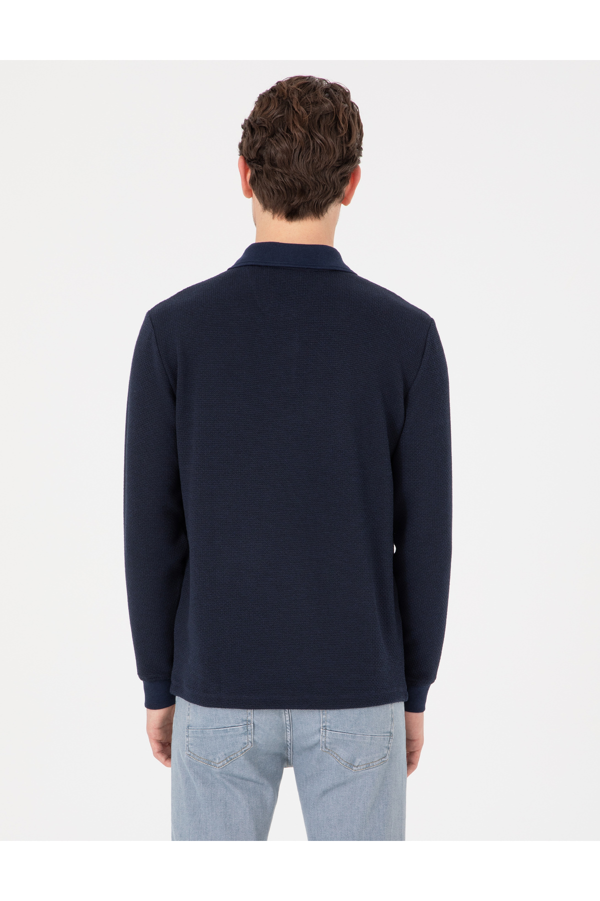 Pierre Cardin Lacivert Regular Fit Sweatshirt 50311657-VR033 görsel 5