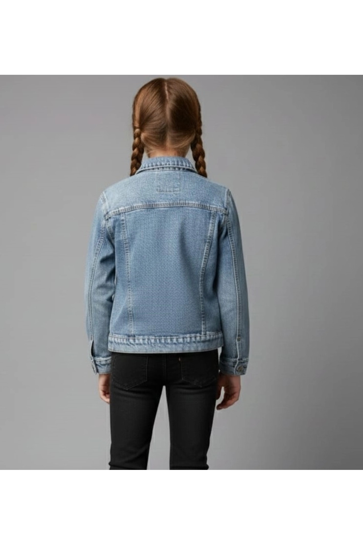 Yonca Çocuk  SERCİNO Kids 99783 KIZ-ERKEK Pamuklu Kot Ceket - Görsel 5