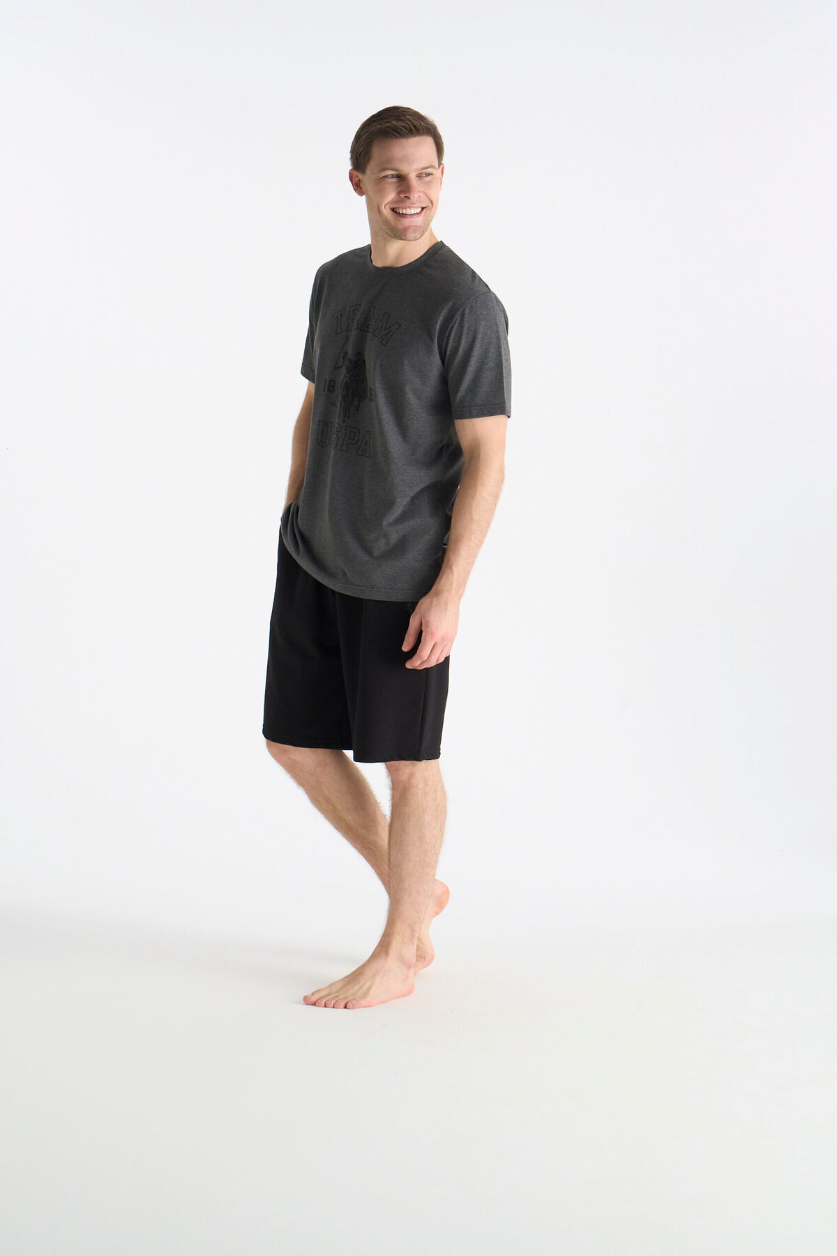 ست پیژامه و لباس خواب مردانه یقه گرد | یو اس پولو U.S. Polo Assn. 19-tway-021 TR - تصویر 2