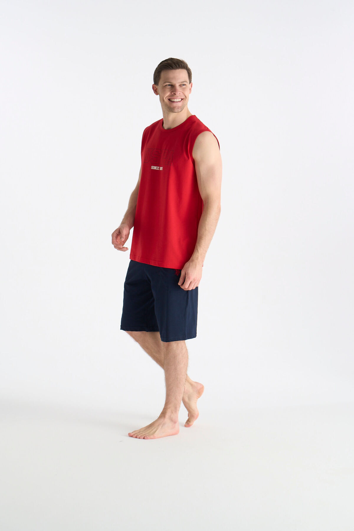 ست پیژامه و لباس خواب مردانه یقه گرد | یو اس پولو U.S. Polo Assn. 19-tway-010 TR - تصویر 2