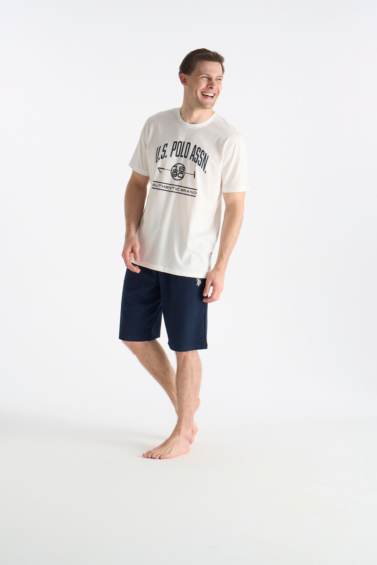 ست پیژامه و لباس خواب مردانه یقه گرد | یو اس پولو U.S. Polo Assn. 19-tway-018 TR - تصویر 2