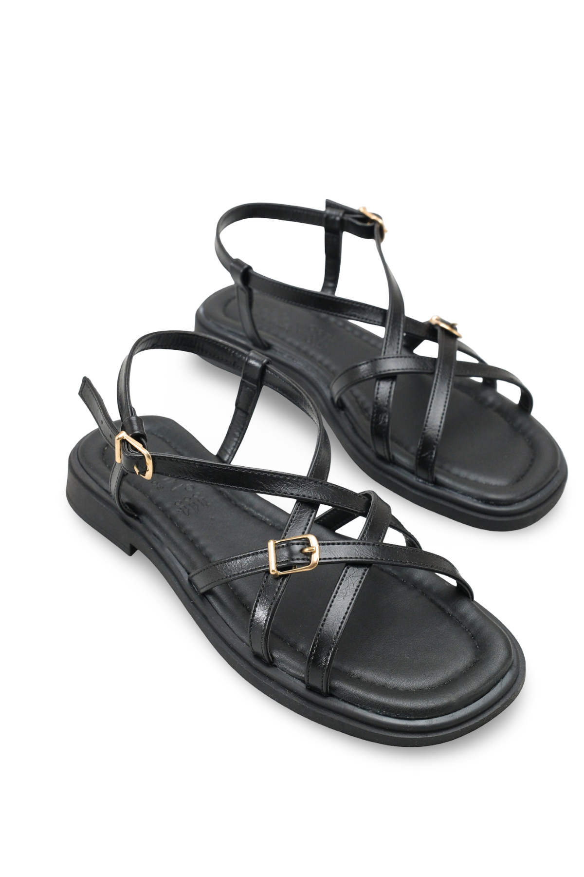 Riccon  Kadın Sandalet 00121002 Siyah Rustik