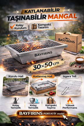 Bayfırıns PORTATİF Mangal Kompakt Tasarım