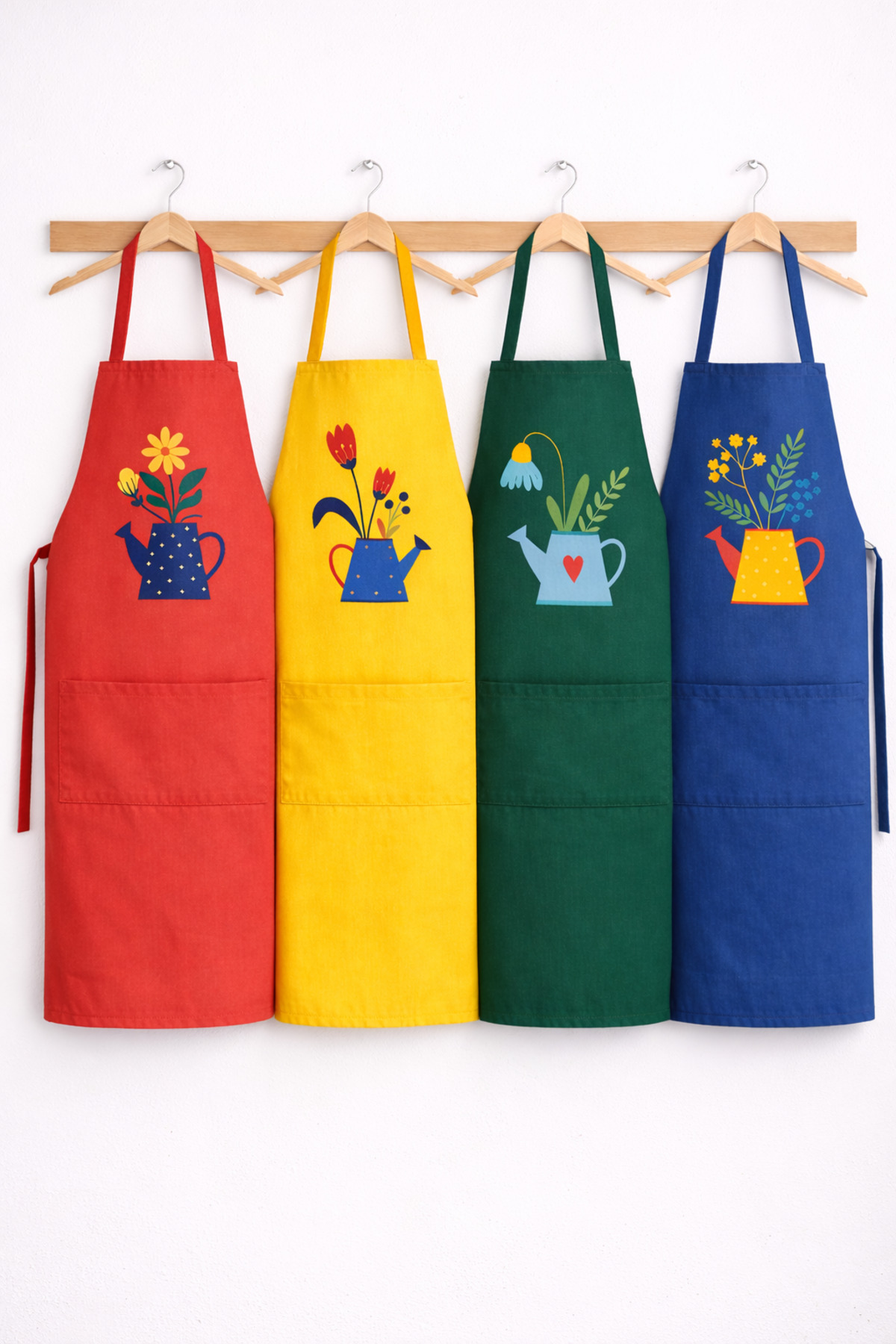 Ays Home 4 pcs Adult Colorful Pocket Cafe Hoby Kitchen Activity Chef Chef Apron (4 pcs)