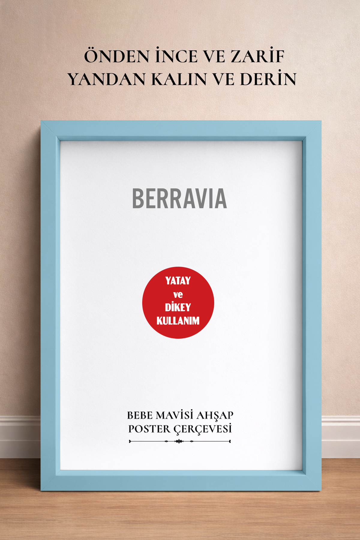 Thick Light Blue Frame Poster Frame, Empty Frame, Thick Frame open-THICK