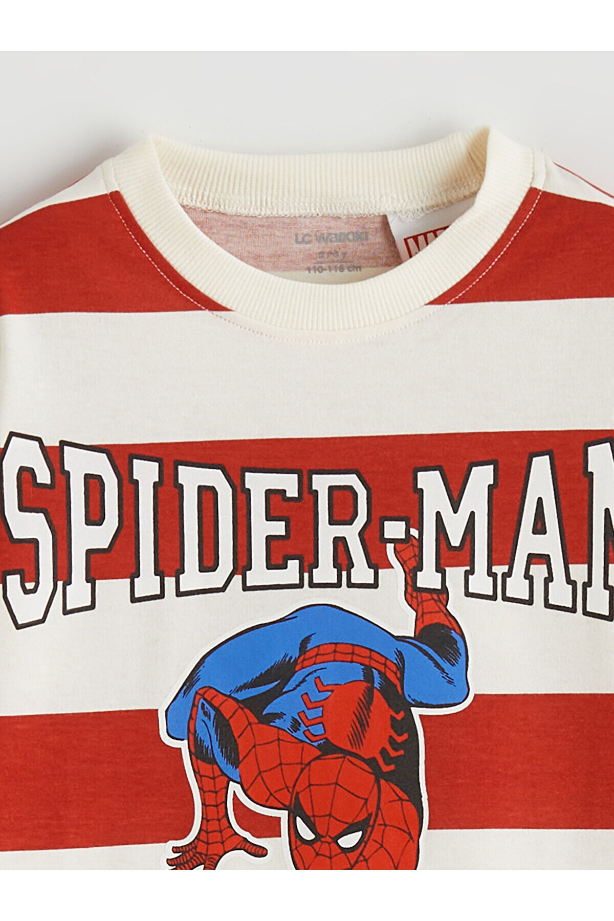 LC Waikiki Nevaa Collection Bej Marvel Baskılı Erkek Çocuk Tişört 2'li fotoğrafı 3 (önizleme)