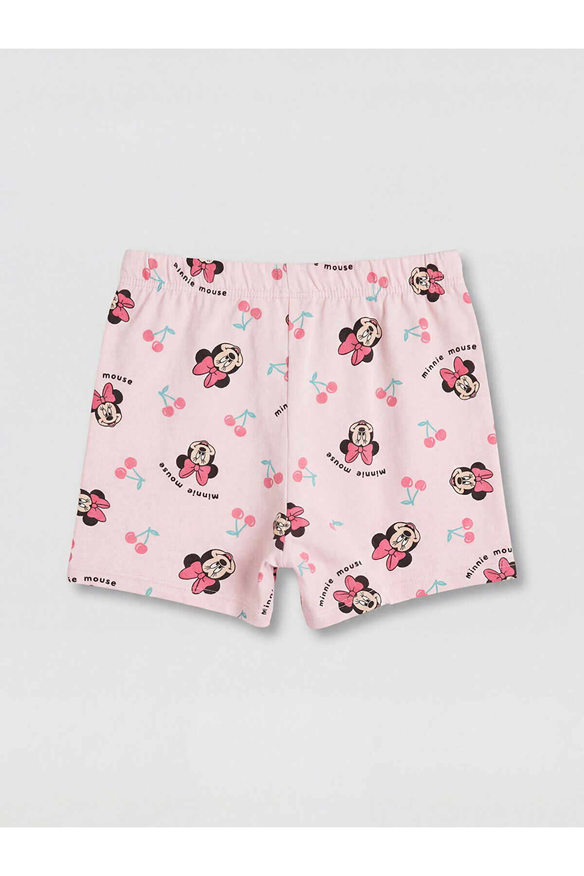 LC Waikiki Meral Collection Pembe Minnie Mouse Baskılı Kız Bebek Tişört ve Şort fotoğrafı 3 (önizleme)