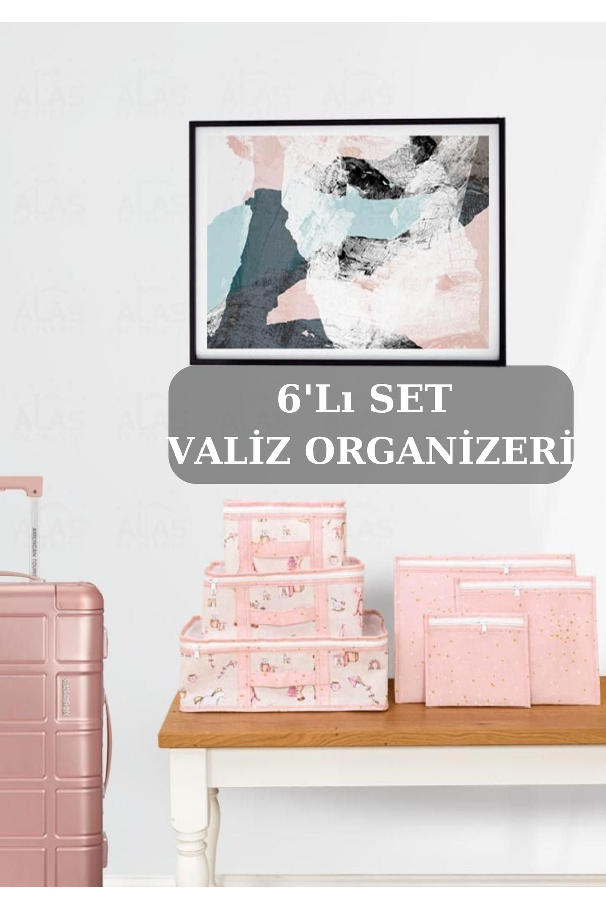 PONÇİK BEBEK 7'li SET Baby Bakım Çantası Doğum Öncesi Sonrası Çantası & Seyahat Hastahane Valiz Organizeri Seti fotoğrafı 4 (önizleme)