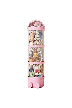 Glazeus Peluş Oyuncak Saklama Tüpü Tekerleksiz Astronot 130cm x 28cm Pembe