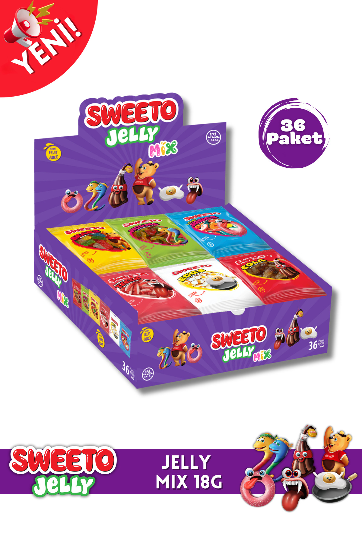 SWEETO JELLY MIX 18Gx36 - Fiyatı, Yorumları