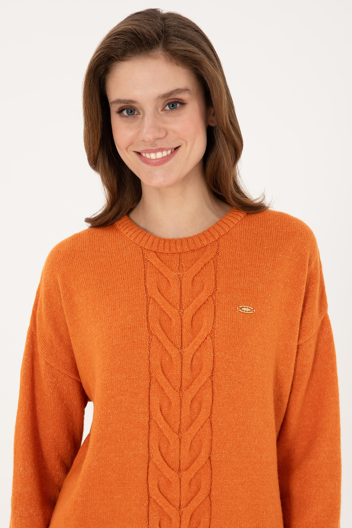 U.S. Polo Assn.  Kadın Bakır Kazak 50314758-VR182 - Görsel 2