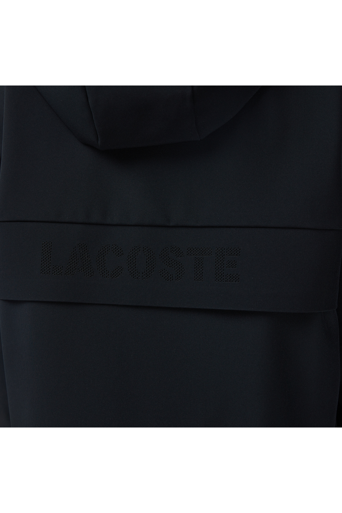 Lacoste Kadın Regular Fit Kapüşonlu Baskılı Siyah Yağmurluk görsel 8