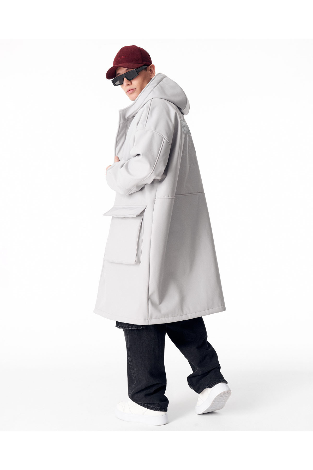 ژاکت بلند مردانه Softshell خاکستری ضد آب — خاکستری OUT3501-gri — تصویر 4 از 8
