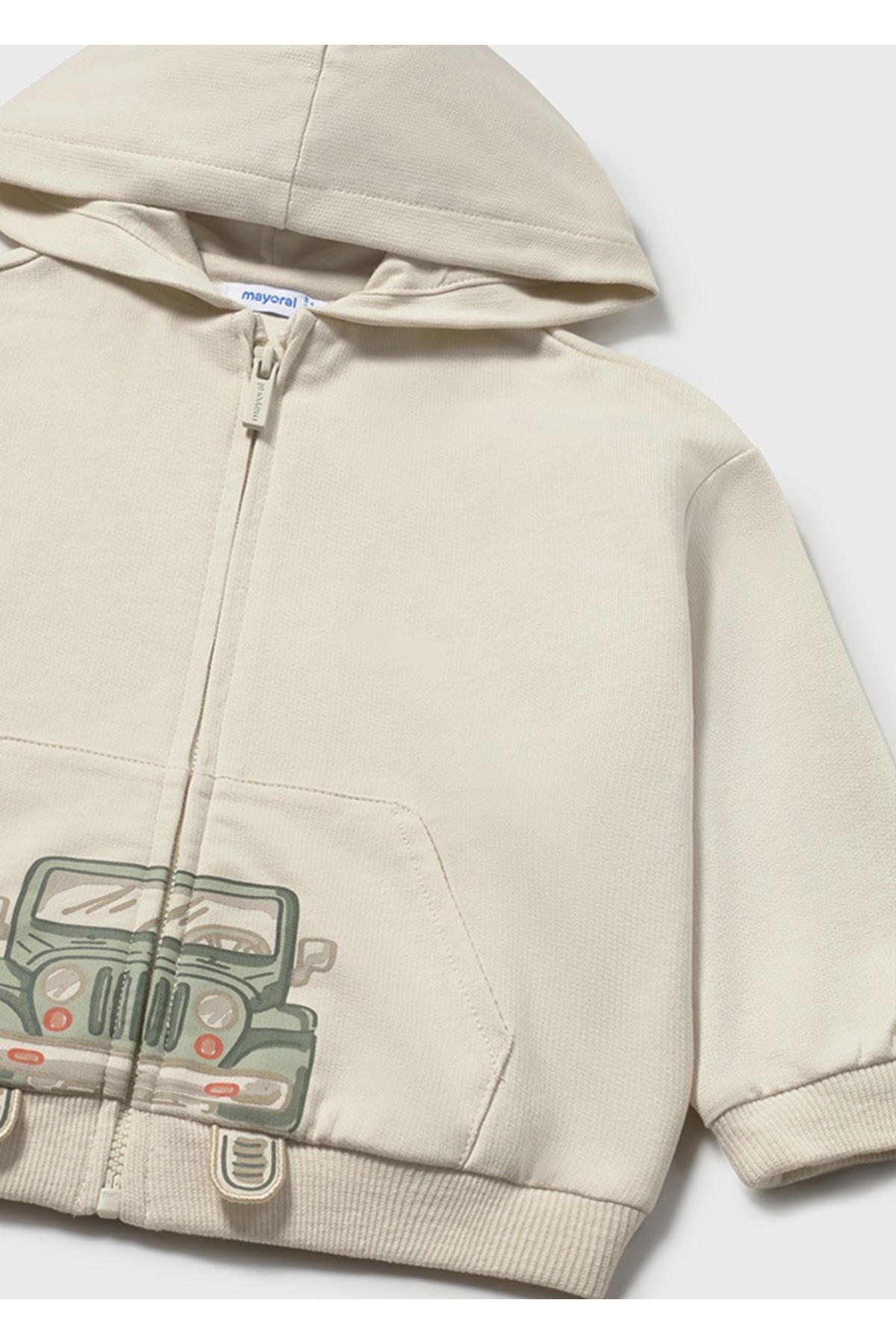 Mayoral Erkek Bebek Kapüşonlu Fermuarlı Sweatshirt Ekru 1407 fotoğrafı 3 (önizleme)