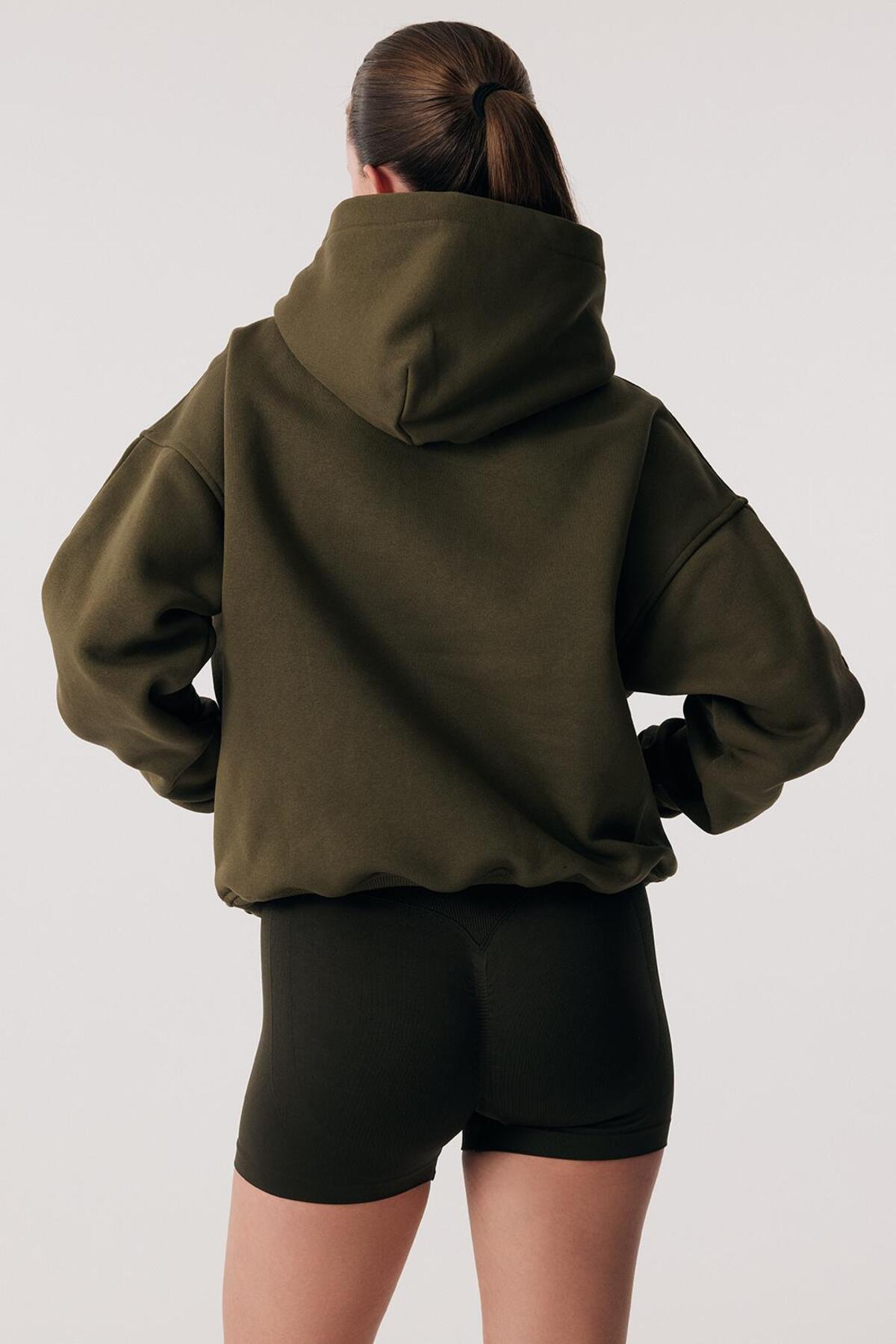 Oishii Rei Loungewear Hoodie Deep Olive görsel 2