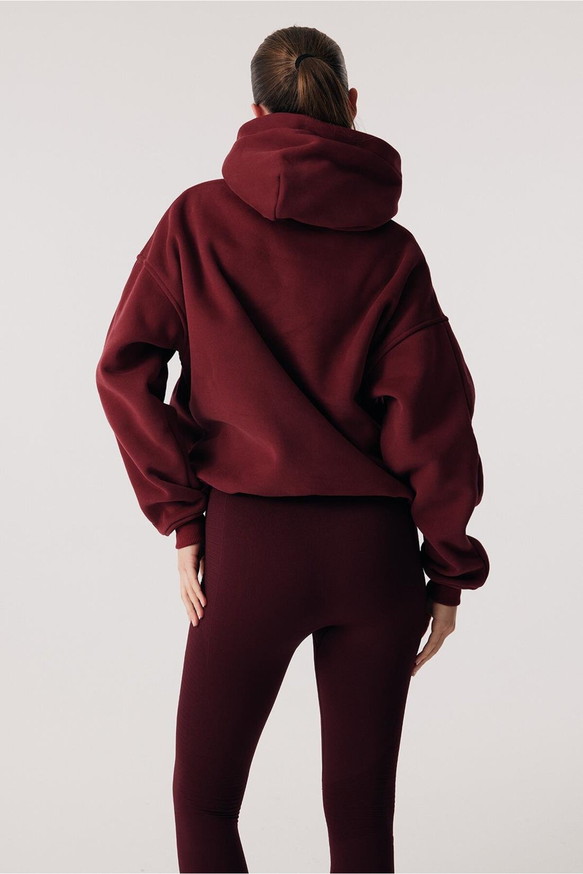 Oishii Rei Loungewear Hoodie Bordo görsel 4