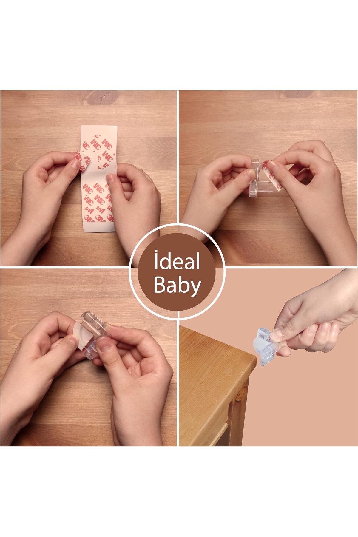 İdeal Baby 1 Adet Bebek Çocuk Masa Kenar Köşe Koruyucu Dairesel Köşe Koruyucu Evde Güvenlik fotoğrafı 2 (önizleme)