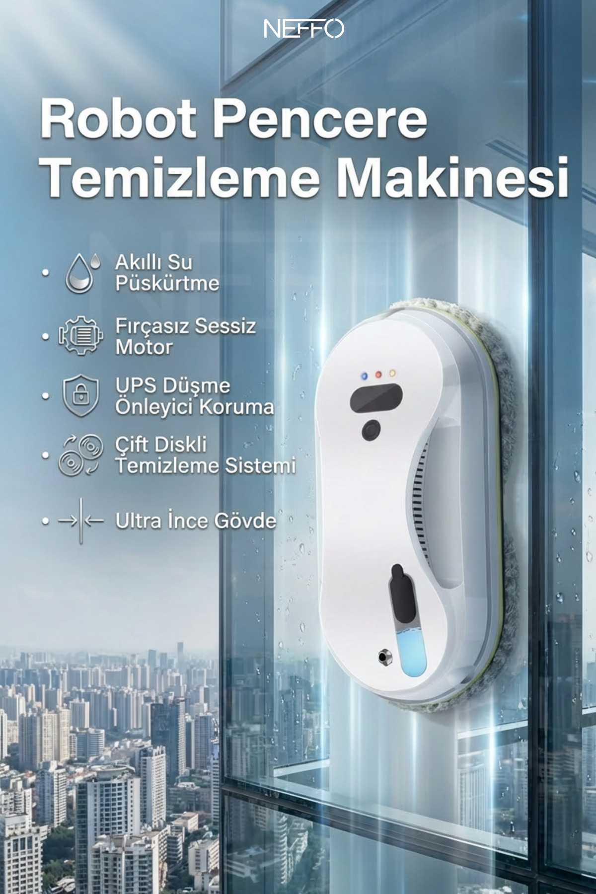 Uzaktan Kumandalı Akıllı Otomatik Cam Silme Robotu