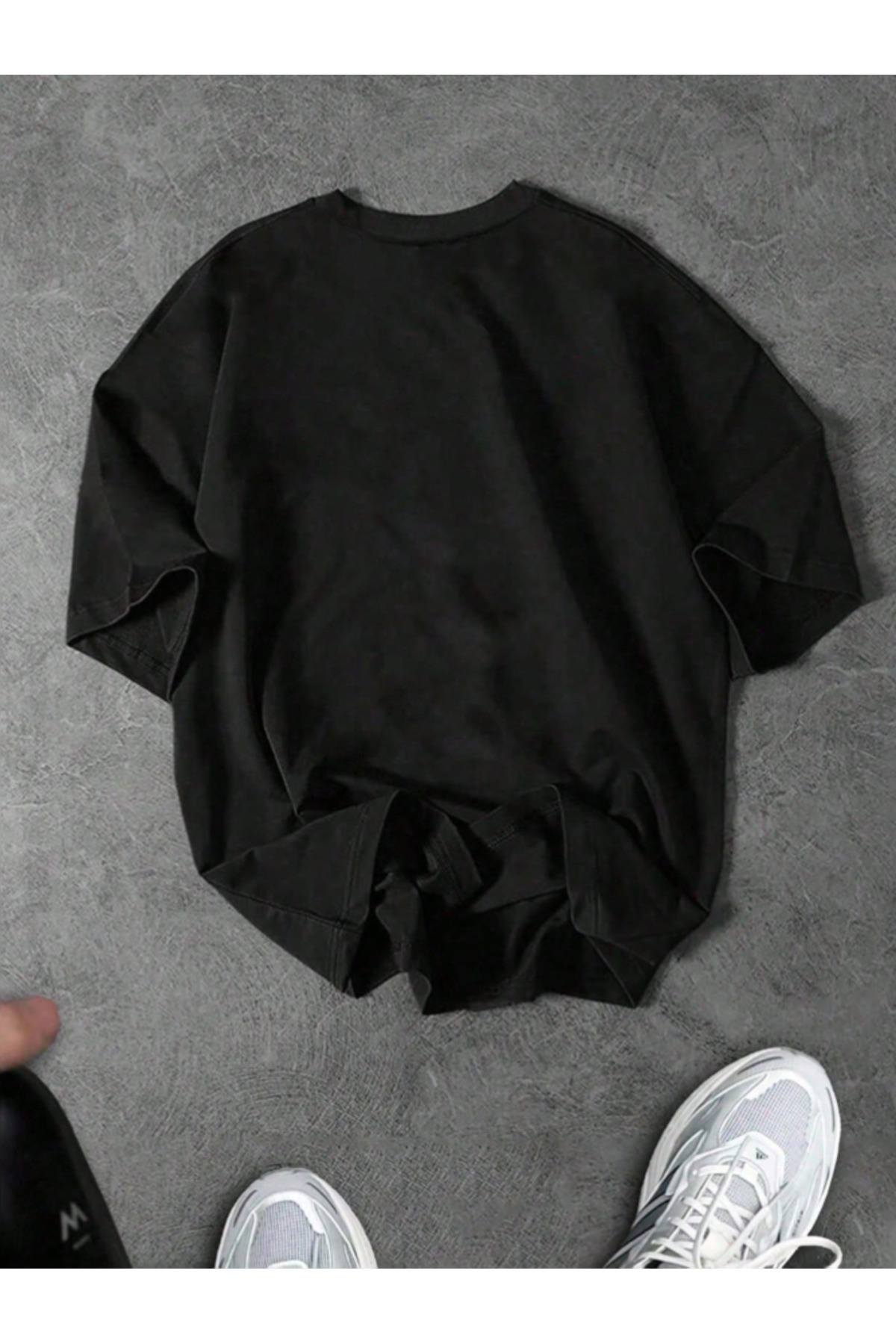 Revasser Unisex Kadın/Erkek GEO Özel Baskılı Oversize Penye Bisiklet Yaka T-Shirt görsel 2
