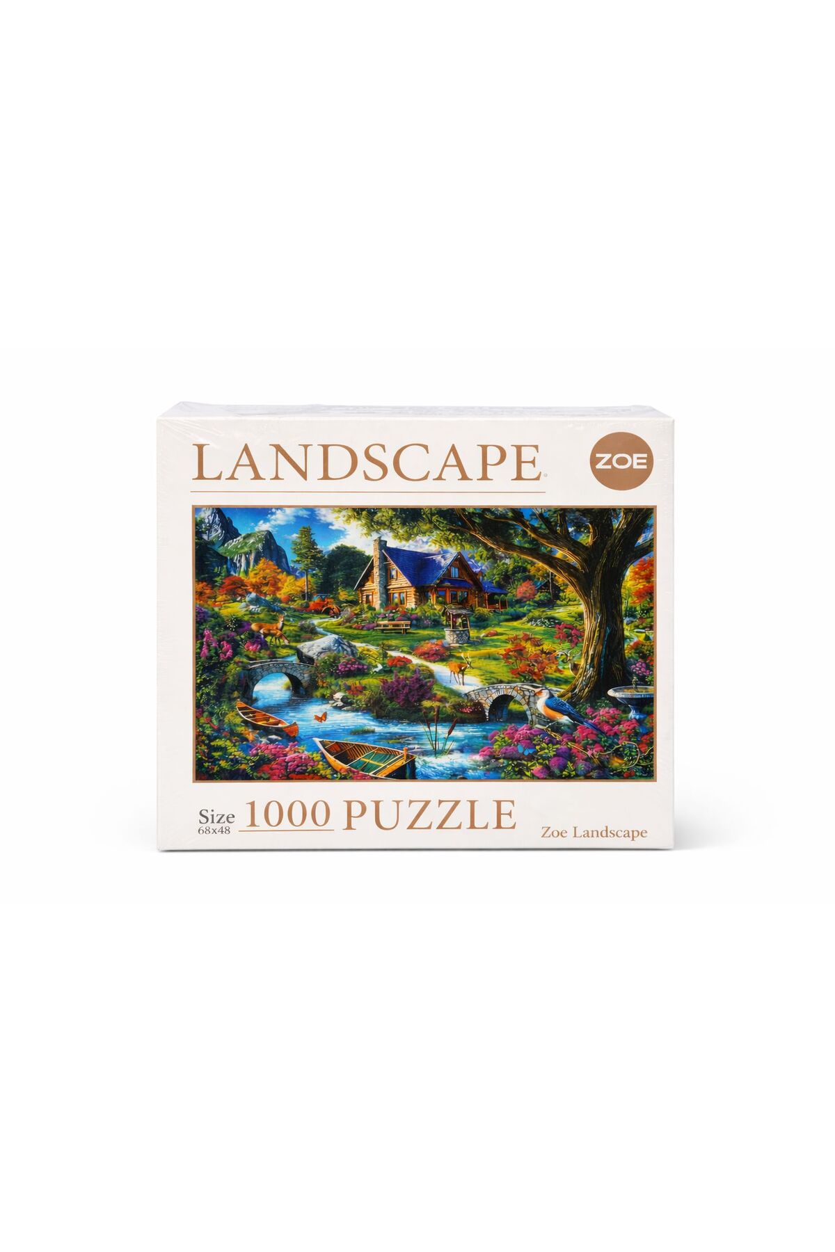 Zoe 1000 Parça Puzzle – Huzurlu Vadi Evi Manzara (68x48 cm) Puzzle